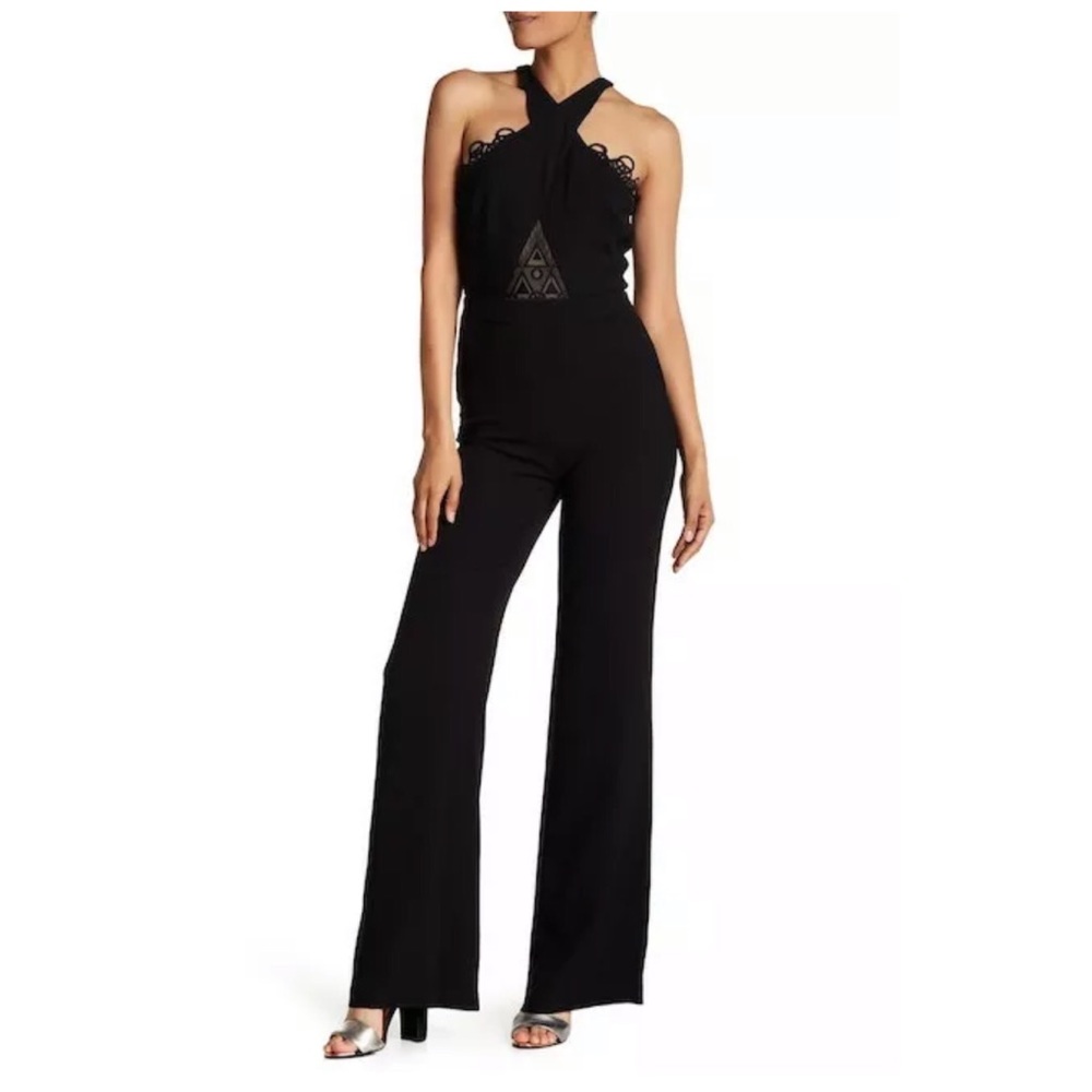 Ramy Brook Eve Halter Jumpsuit black 8 $545